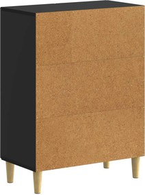 vidaXL Ντουλάπι Αποθήκευσης Μπάνιου DELFT Μαύρο 59,5 x 31 x 80 εκ