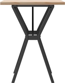 vidaXL Τραπέζι Τραπεζαρίας Πλαίσιο Y Μασίφ Πεύκο/Ατσάλι