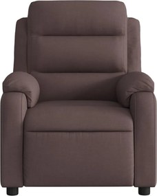 vidaXL Πολυθρόνα Μασάζ Ανακλινόμενη Σκούρο Καφέ Υφασμάτινη