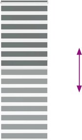 vidaXL Ζέβρα τυφλή Σκούρο Γκρι Πλάτος υφάσματος 70,9 εκ. Πολυεστέρας