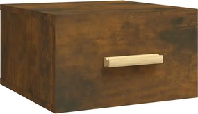 vidaXL Κομοδίνο Επιτοίχιο Καπνιστή Δρυς 35 x 35 x 20 εκ.
