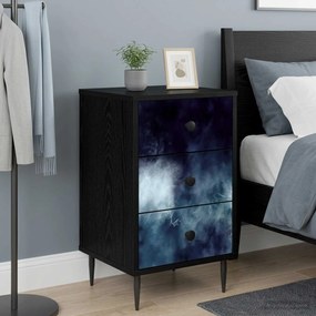 vidaXL Κομοδίνο RAALTE 2 τμχ. Μαύρη Δρυς 36 x 33 x 61 εκ.
