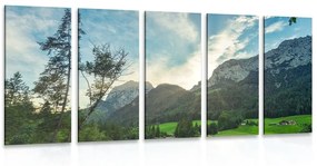 Εικόνα 5 μερών όμορφη ζωή στα βουνά - 100x50