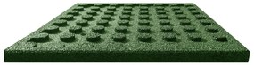 Πλάκες Δαπέδου Ασφαλείας 24 τεμ. Πράσινες 50x50x3 εκ. Καουτσούκ - Πράσινο