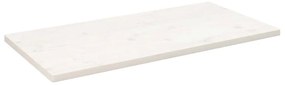 vidaXL Επιφάνεια Τραπεζιού Ορθογ. Λευκή 110x55x2,5 εκ. από Μασίφ Πεύκο