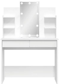 vidaXL Μπουντουάρ με LED Φώτα Λευκό 96x40x142 εκ.