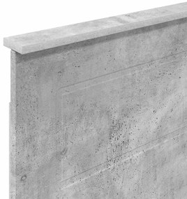 vidaXL Κεφαλάρι με κεφαλάρι Σκυρόδεμα Γκρι 90 cm Επεξεργασμένο ξύλο
