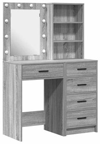 vidaXL Τραπέζι περιποίησης με συρτάρι 2 pcs Γκρι 50 x 41 x 135 εκ