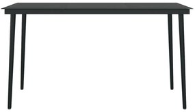 vidaXL Σετ Τραπεζαρίας Κήπου 5 Τεμαχίων Μαύρο