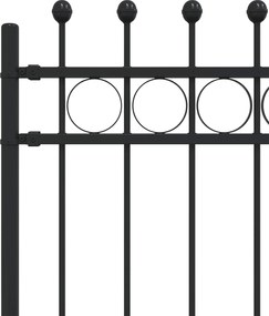 vidaXL Δαχτυλίδι φράχτη Μαύρο 200 x 200 cm