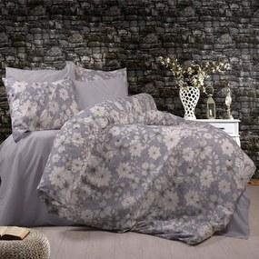 Σεντόνια Ήρα 426 (Σετ 4τμχ) Grey DimCol Queen Size 220x240cm Βαμβάκι-Πολυέστερ