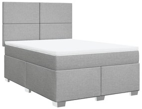 ΚΡΕΒΑΤΙ BOXSPRING ΜΕ ΣΤΡΩΜΑ ΑΝΟΙΧΤΟ ΓΚΡΙ 140X200 ΕΚ. ΥΦΑΣΜΑΤΙΝΟ 3292804