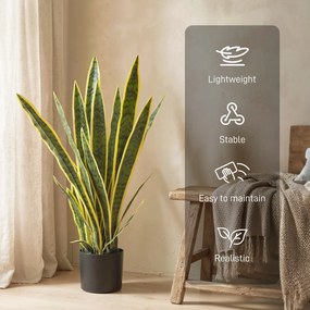 Τεχνητό φυτό Sansevieria μεγάλο 77 cm τεχνητό φυτό σε γλάστρα για σαλόνι, δώρο