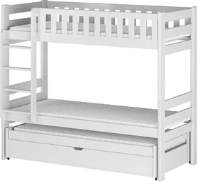 HARVEY 90x190 white bunk bed Lano Furniture
