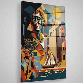 Πίνακας Γυάλινος 401MGN3317 50x70cm Multi Wallity Κάθετοι Glass