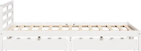 vidaXL Σκελετός Κρεβ. Χωρίς Στρώμα Λευκό 120x200 εκ Μασίφ Πεύκο