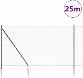 vidaXL Στύλος Περιφράξεων Γκρι