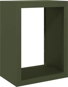vidaXL Ράφι Καυσόξυλων Πράσινη 60x40x80 εκ. Ατσάλινο