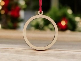 Intra απο ξύλο plywood 3mm-4mm πάχος – Στολίδι χριστουγεννιάτικου δέντρου σε κοίλο μπιχλιμπίδι 15x15 cm INTRAVECTRY-MY559912