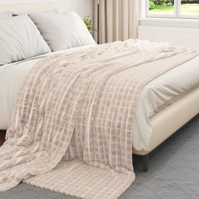 vidaXL Ριχτάρια 6 pcs Μπεζ 240 x 220 cm Μαλλί