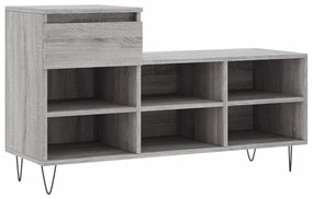 vidaXL Παπουτσοθήκη Γκρι Sonoma 102x36x60 εκ. από Επεξεργασμένο Ξύλο