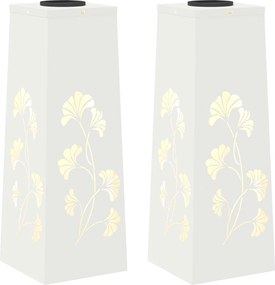 vidaXL Ηλιακό LED Φως Δρόμου 2 pcs Θερμό λευκό 18 x 18 x 50 εκ.