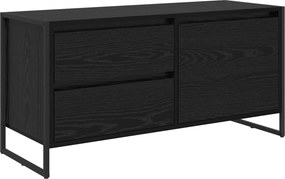 vidaXL Ντουλάπι TV Μαύρη Οξυά 100 x 36 x 49.5 εκ Επεξεργασμένο ξύλο