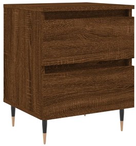 vidaXL Κομοδίνο Καφέ Δρυς 40x35x50 εκ. από Επεξεργασμένο Ξύλο