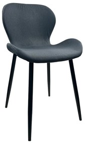 Καρέκλα Τραπεζαρίας ArteLibre RIOJA Γκρι/Μαύρο Ύφασμα/Μέταλλο 46x50x80cm