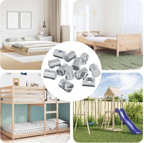 vidaXL Βίδες κουμπώματος 3462 pcs Ασημί M6 x 13 mm Μέταλλο