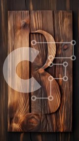 Intra Συλλεκτικό Ξύλινο Παζλ Plywood 4mm - Vintage Ξύλινο γράμμα 'B' με τραχιά υφή Σε Ξύλινο Κουτί - Διαστάσεις: 10x10 cm – 25 κομμάτια