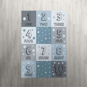 Παιδικό Χαλί (135x200) Dimcol Numerals 288 Blue