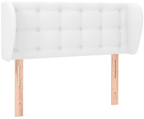 vidaXL Κεφαλάρι με Πτερύγια Λευκό 93x23x78/88 εκ. Συνθετικό Δέρμα
