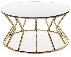 AFINA, coffee table, mirror / gold DIOMMI V-CH-AFINA-LAW