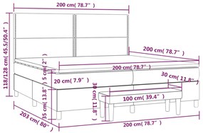 ΚΡΕΒΑΤΙ BOXSPRING ΜΕ ΣΤΡΩΜΑ ΛΕΥΚΟ 200X200 ΕΚ. ΣΥΝΘΕΤΙΚΟ ΔΕΡΜΑ 3137624