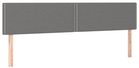 vidaXL Κρεβάτι Boxspring με Στρώμα Σκούρο Γκρι 120x190 εκ Υφασμάτινο