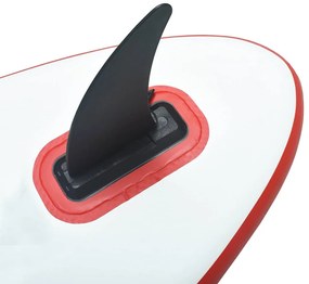vidaXL Σανίδα SUP Φουσκωτή Σετ Κόκκινο / Λευκό με Πανί