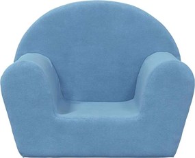 vidaXL Καναπές Παιδικός Μπλε από Μαλακό Βελουτέ Ύφασμα