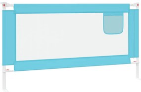 vidaXL Μπάρα Κρεβατιού Προστατευτική Μπλε 160 x 25 εκ. Υφασμάτινη