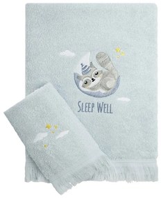 Πετσέτες Παιδικές Sleepy Racoon (Σετ 2τμχ) Ciel Nima Towels Set 70x140cm 100% Βαμβάκι