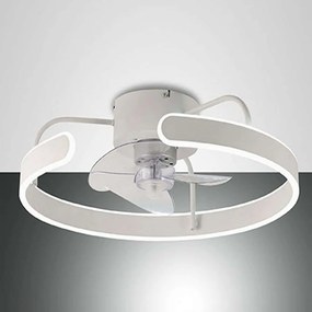 Ανεμιστήρας Οροφής Με Φως Led Και Τηλεχειριστήριο Savoy 3710-65-102 Φ50x17cm White Fabas Luce Διάμετρος 50cm