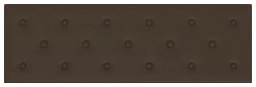 vidaXL Πάνελ Τοίχου 12 τεμ. Καφέ 90 x 30 εκ. 3,24 μ² Συνθετικό Δέρμα
