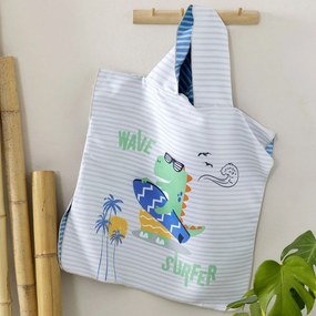 Παιδικό Πόντσο Microfiber (70x70) 2 Όψεων Nima Surf
