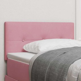 vidaXL LED Κεφαλάρι με κουμπιά Ροζ 100 εκ Βελούδο