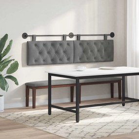 vidaXL Κρεμαστό Κεφαλάρι Σκούρο Γκρι Βελούδο