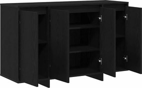vidaXL Πλαϊνό γραφείο Μαύρη δρυς 120 x 41 x 75 εκ. Επεξεργασμένο ξύλο