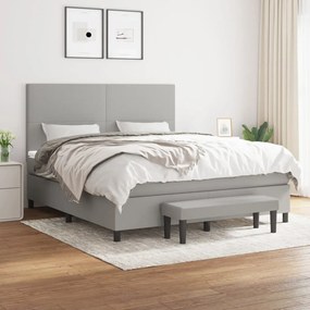 Κρεβάτι Boxspring με Στρώμα Αν. Πράσινο 160x200εκ Υφασμάτινο