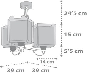 Φωτιστικό οροφής Ango Little Teddy 3φωτο