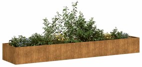 Ζαρντινιέρα 360x80x40 εκ. Ατσάλι Σκληρυθέν στον Αέρα - Καφέ