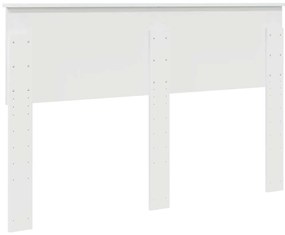 vidaXL Κεφαλάρι με κεφαλάρι Λαμπερό Λευκό 160 cm Επεξεργασμένο ξύλο